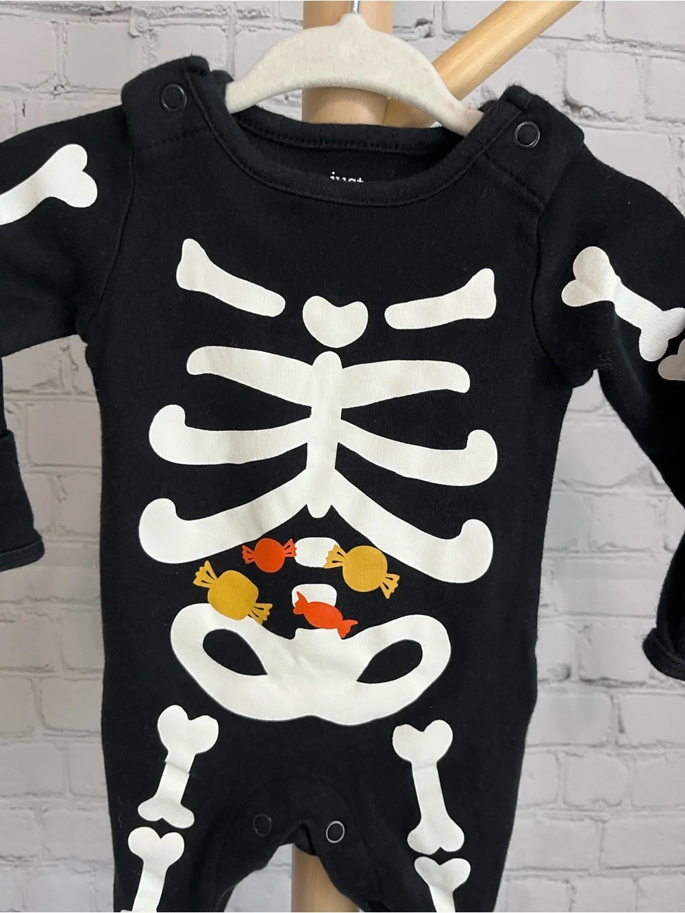 ⭐️⭐️PICK 5 / $20 Carter's Newborn Black Skeleton Candy Print Baby One-Piece